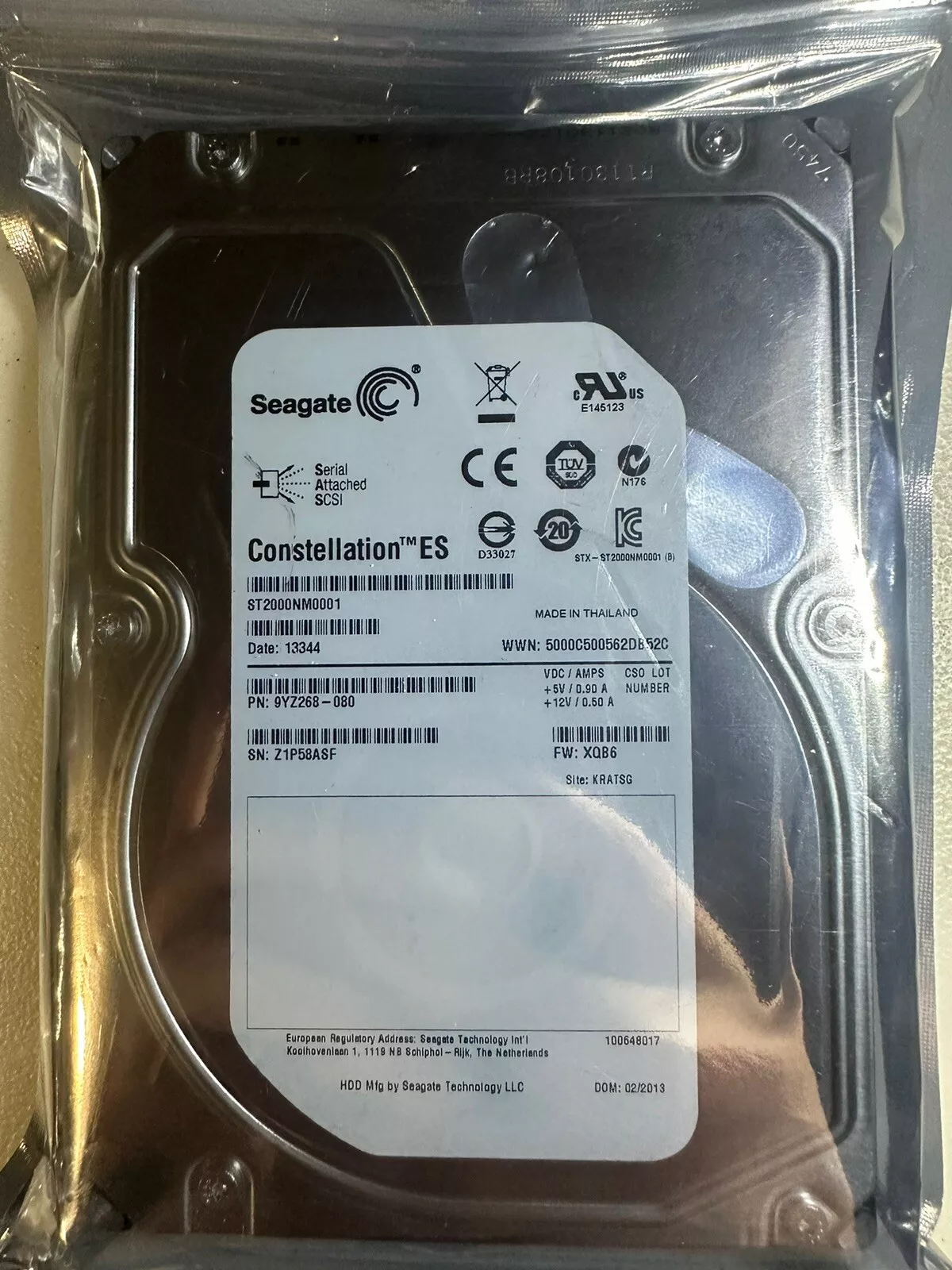 Seagate Constellation ES ST2000NM0001 2 TB 3.5" SAS 2 Enterprise Drive